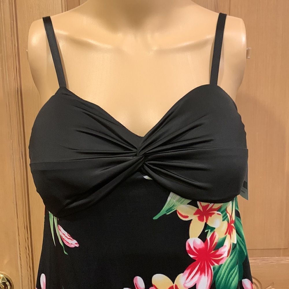 NWT Hilo Hattie twist front camisole dress black sz S - Picture 2 of 5